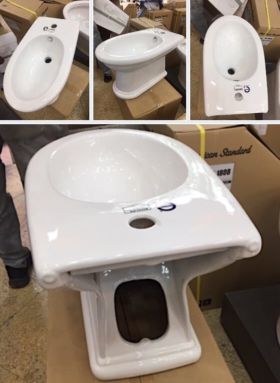 Hình ảnh thực tế bồn vệ sinh bidet dành cho nữ Caesar B1031 Caesar B1031