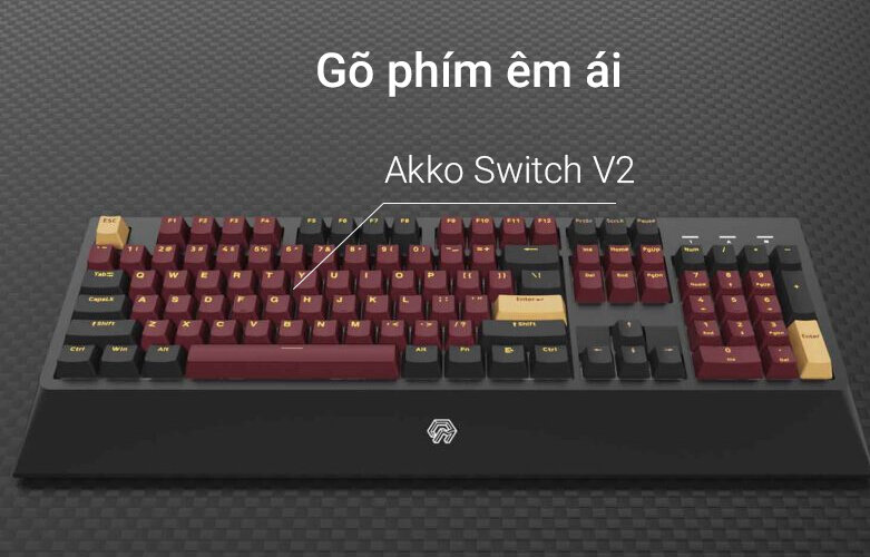 Bàn phím cơ Akko MOJIKE GK1 Black Red | Gõ phím êm ái