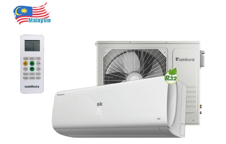 Diện mạo dàn nóng và dàn lạnh điều hòa Sumikura 9000 BTU 1 chiều APS/APO-092/Citi gas R-32.