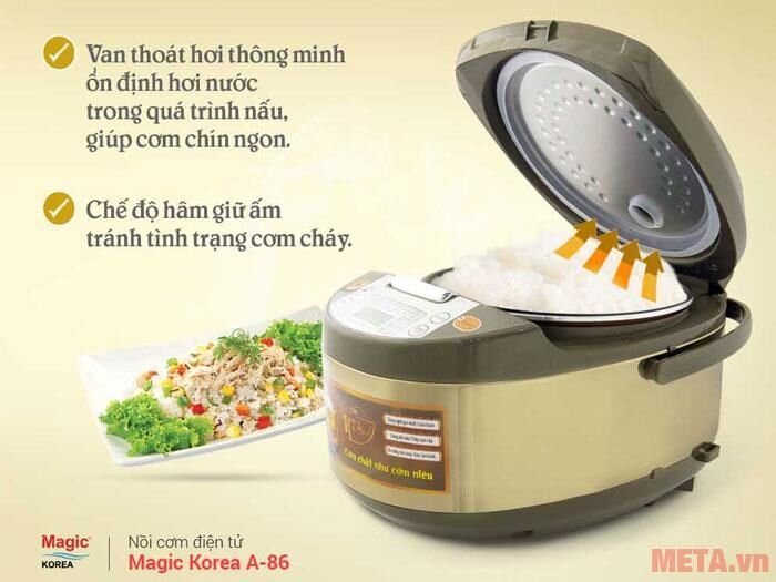 Nồi cơm niêu điện tử Magic A-86 New - Lòng niêu