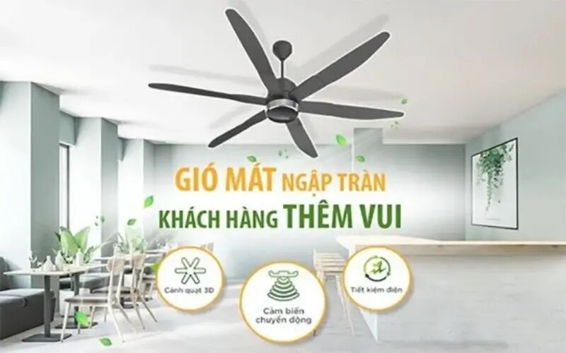 Động cơ DC tiết kiệm điện năng (Ảnh: Quạt Gió).