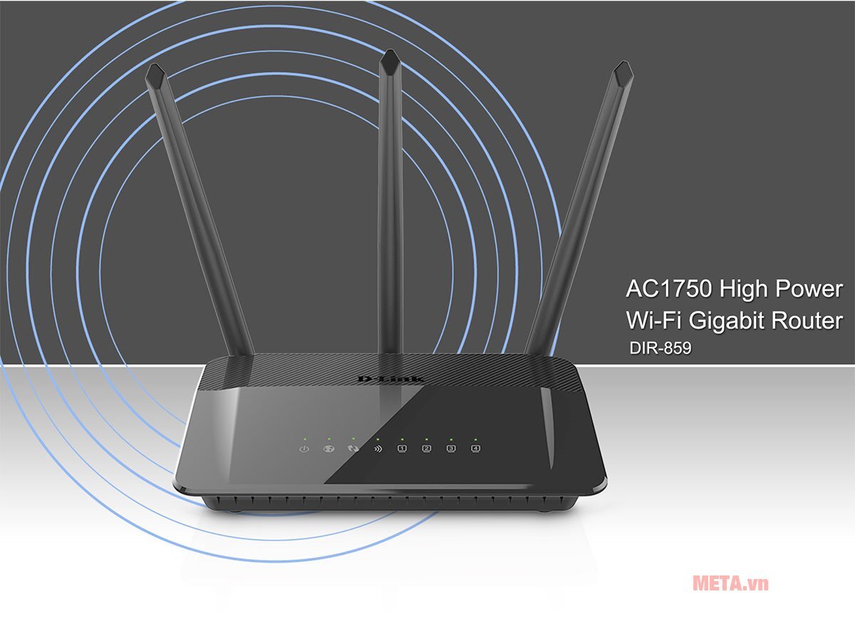 Thiết bị thu phát Wifi D-link DIR-859 tốc độ cao, phủ sóng rộng