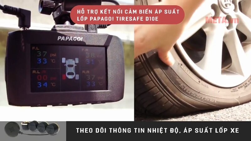 Camera hành trình VietMap Papago 51G (ghi hình với tên đường di chuyển)