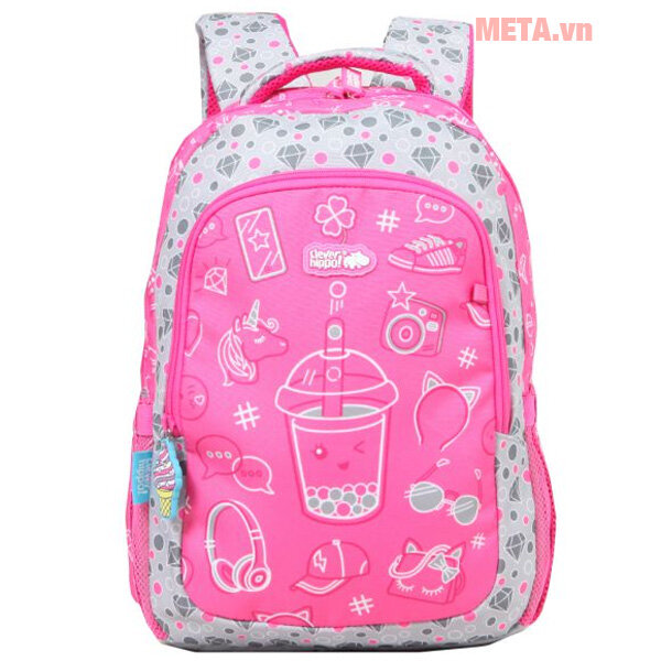 Balo học sinh cấp 1 Clever Hippo Easy Go Boba đáng yêu