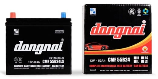 Ắc quy khô ô tô Đồng Nai CMF 55B24LS Ắc quy khô ô tô Đồng Nai CMF 55B24LS