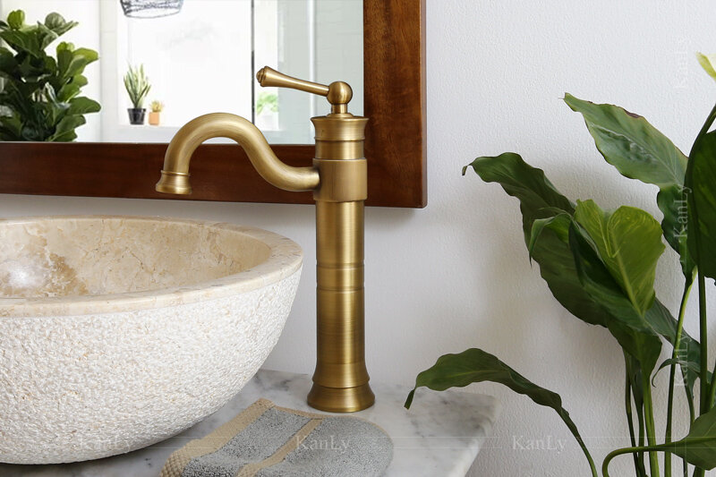 Vòi chậu nóng lạnh bằng đồng Kanly GCA16