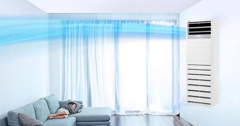 điều hòa tủ đứng LG 46000 BTU 1 chiều inverter APNQ48GT3E4 tiện ích