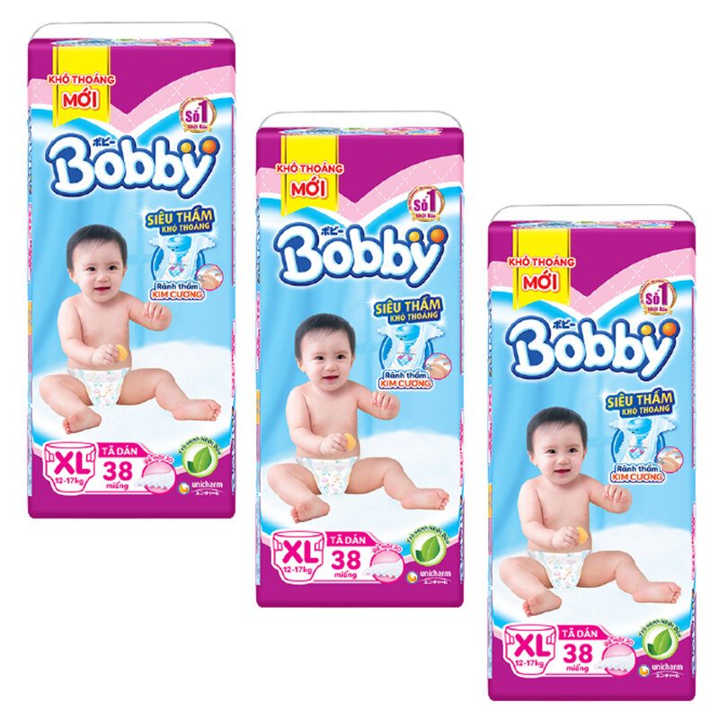 tã - bỉm dán Bobby Fresh XL38