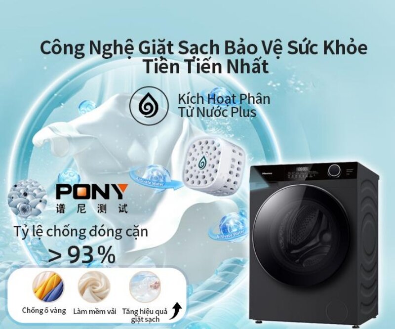 Máy giặt sấy Hisense 10.5 kg sấy 7 kg WD105M3