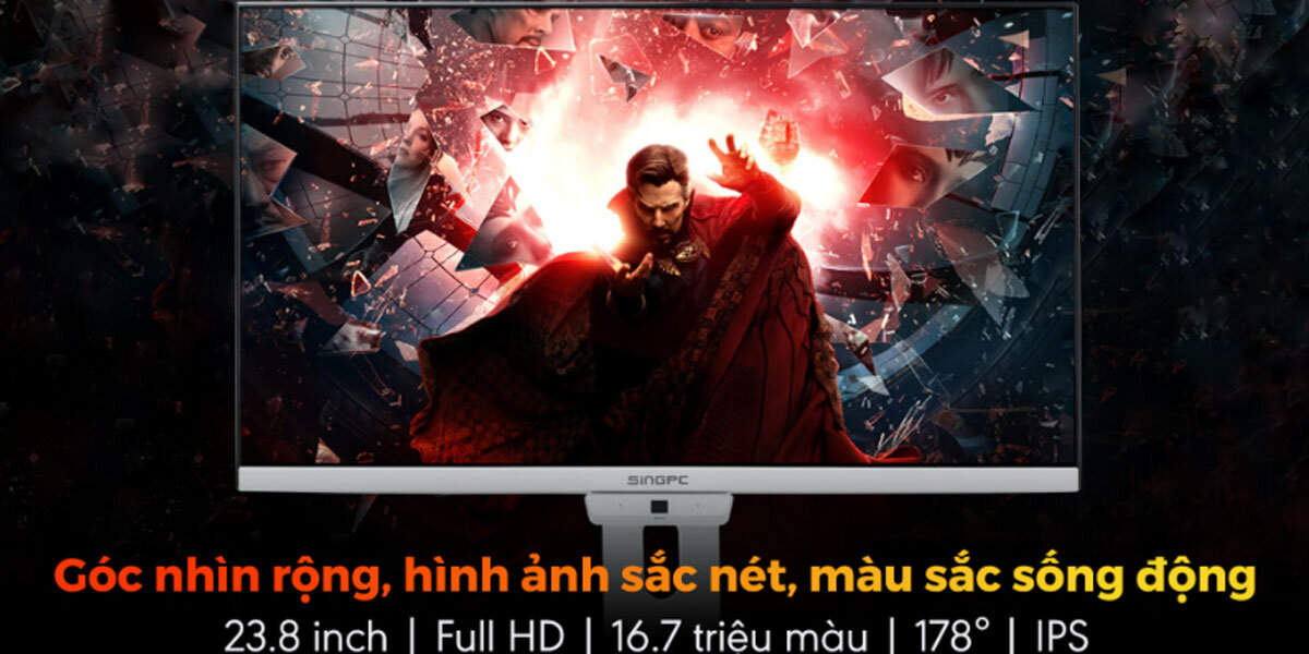 Máy tính All in one SingPC M24Pi382-W