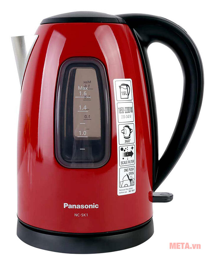 Ấm siêu tốc Panasonic NC-SK1RRA (1,6 lít)