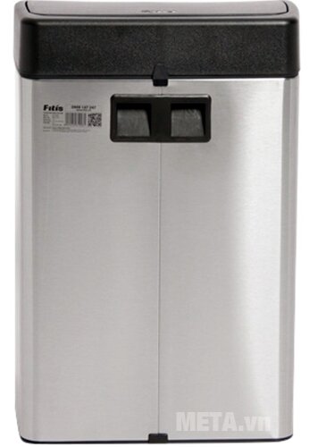 Thùng rác Inox nhấn vuông nhỏ Fitis STS1-901 - 15L