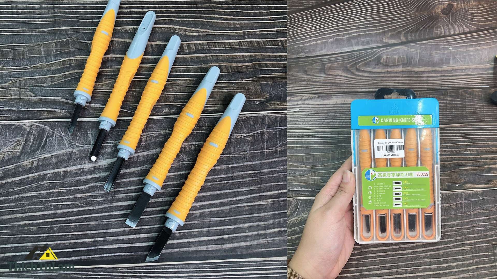 Bộ đục chạm khắc 5 chi tiết siêu bén Buddy BC0055