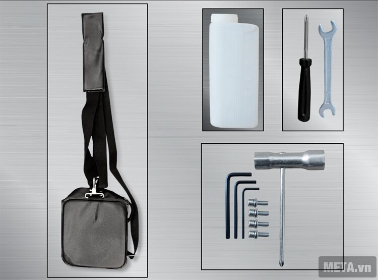 Máy cắt cỏ Oshima 411 cam xám