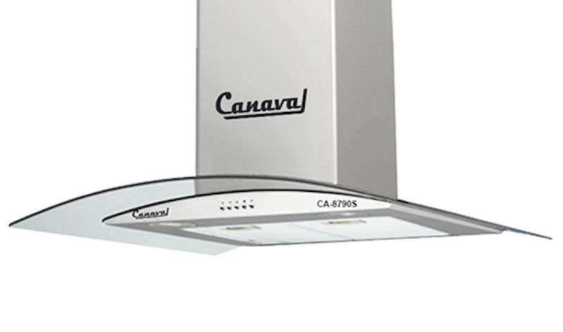 Máy hút mùi Canaval CA8790S được trang bị bảng điều khiển nút nhấn