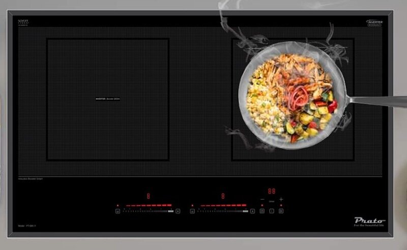 Bếp từ đôi Prato PT-690.I1 sở hữu bảng điều khiển cảm ứng trượt mượt mà