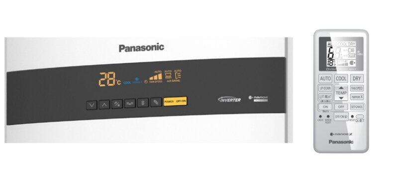 Điều Hòa Panasonic Inverter 24000 BTU 1 Chiều S-24PB3H5 bảng điều khiển