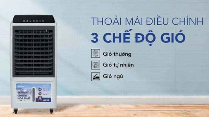 Máy làm mát không khí Hòa Phát HPCF1-034I được trang bị 3 tốc độ gió Máy làm mát không khí Hòa Phát HPCF1-034I được trang bị 3 tốc độ gió