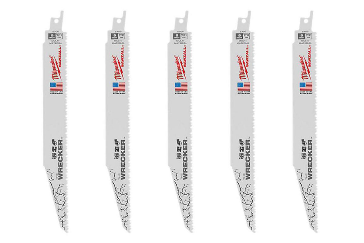 Bộ 5 lưỡi cưa kiếm đa năng WRECKER T8-225.36mm Milwaukee 48-00-5706