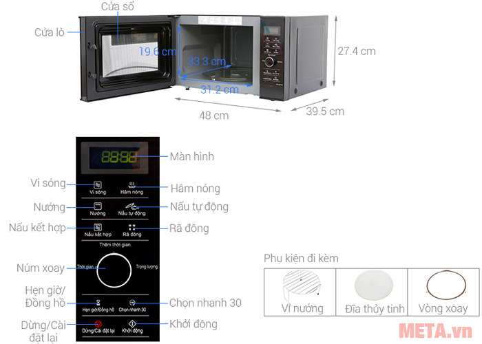 Lò vi sóng Inverter Panasonic NN-GD37HBYUE 23 lít Lò vi sóng Inverter Panasonic NN-GD37HBYUE 23 lít