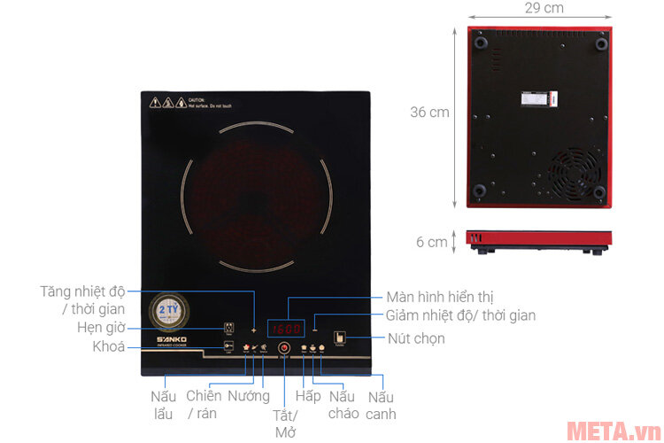 Bếp hồng ngoại Sanko SI - 718 R