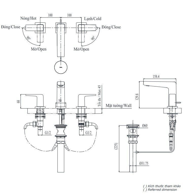 voi-lavabo-tay-van-nong-lanh-gb-toto-tlg10201b