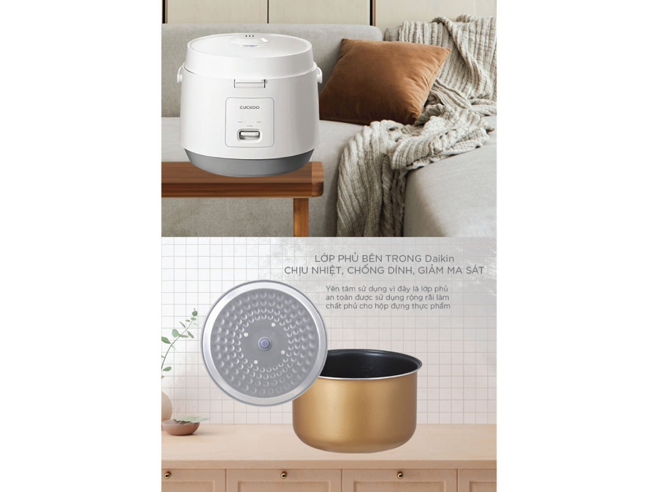 Nồi cơm điện cơ Cuckoo CR-1095 WHVNCV 1.8 lít Nồi cơm điện cơ Cuckoo CR-1095 WHVNCV 1.8 lít