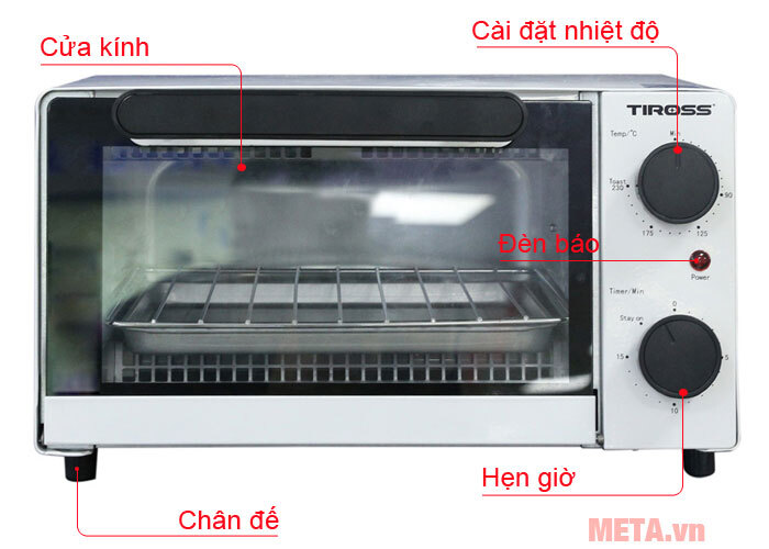 Lò nướng điện halogen Tiross TS9601 (9 lít) Lò nướng điện halogen Tiross TS9601 (9 lít)