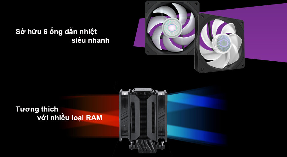 ản nhiệt khí CM MasterAir MA612| Sở hữu 6 ống dẫn nhiệt