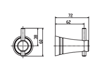 Bản vẽ kỹ thuật móc áo American Standard Seva WF-6581