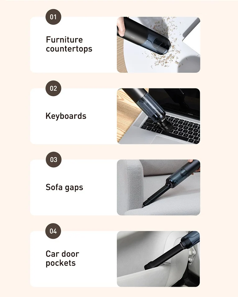 Máy hút bụi mini cầm tay Baseus H5