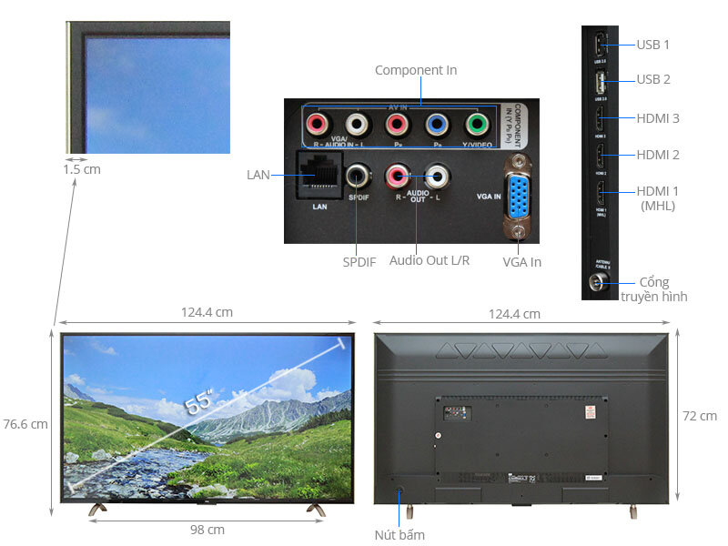 Smart Tivi TCL 55 inch L55P1-SF Smart Tivi TCL 55 inch L55P1-SF