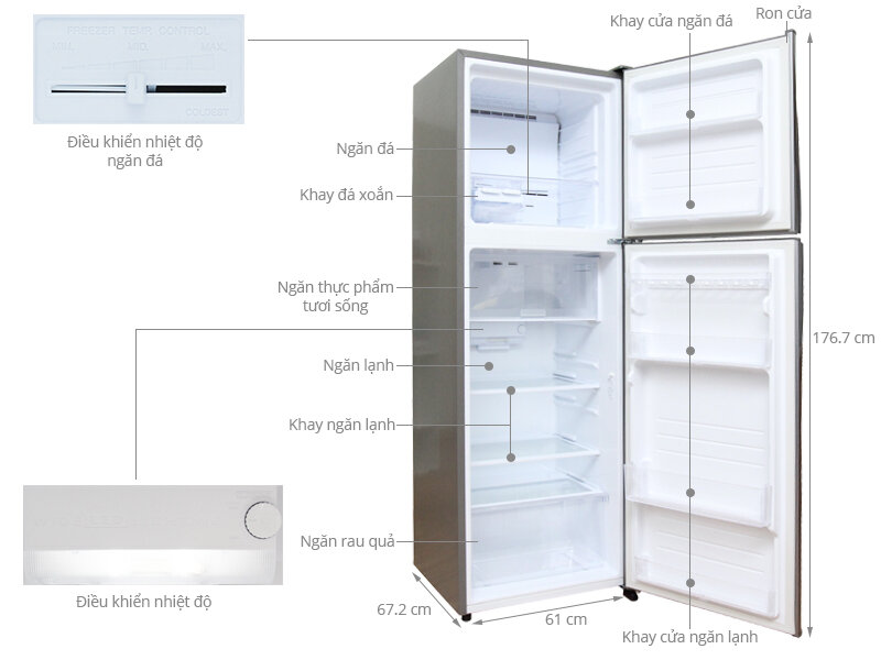 Tủ lạnh Sharp 342 lít SJ-X345E