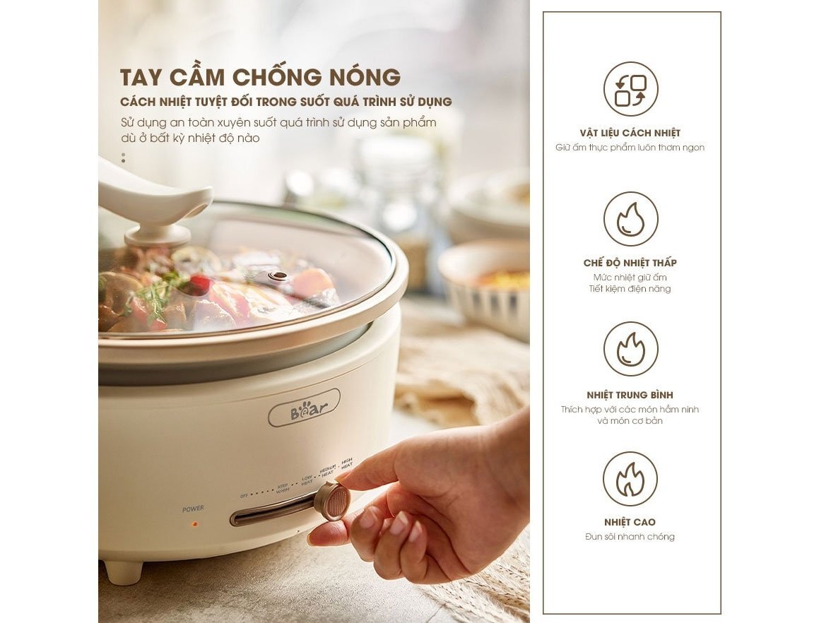 Nồi lẩu điện Bear  