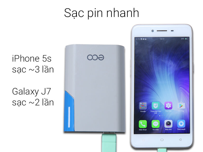 Pin sạc dự phòng 7.500 mAh ECO Y39A Pin sạc dự phòng 7.500 mAh ECO Y39A