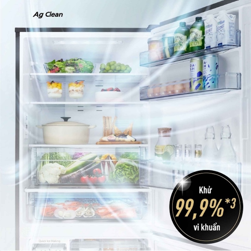 Tủ lạnh Panasonic Inverter 417 lít NR-BX471XGKV 3 Tủ lạnh Panasonic Inverter 417 lít NR-BX471XGKV sử dụng công nghệ kháng khuẩn Ag Clean