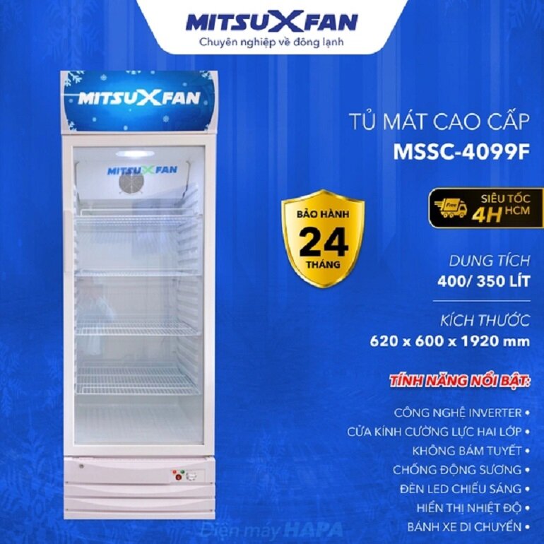 Tủ mát trưng bày đồ uống MitsuXFan MSSC-4099F