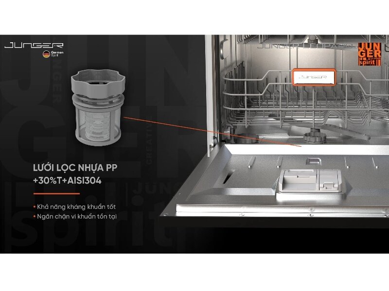 Máy rửa bát Junger Leopard DWJ-136-VG