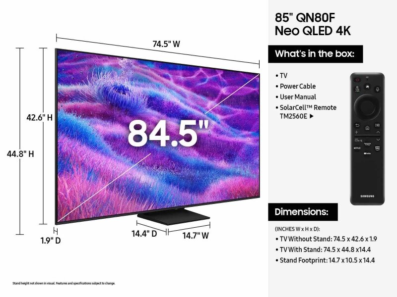Smart tivi Samsung Neo QLED 4K 85 inch 85QN80F