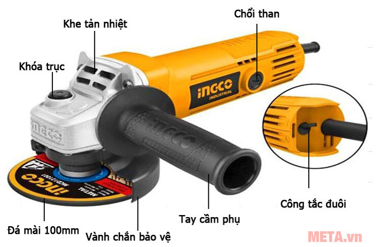 Máy mài góc INGCO AG7106-2 710W 100mm Máy mài góc INGCO AG7106-2 710W 100mm