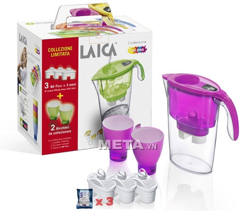 Bộ bình lọc nước, cốc Laica