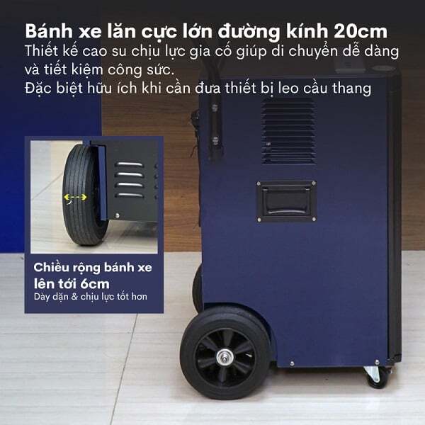 Máy hút ẩm công nghiệp Fujihaia có bánh xe Máy hút ẩm công nghiệp Fujihaia