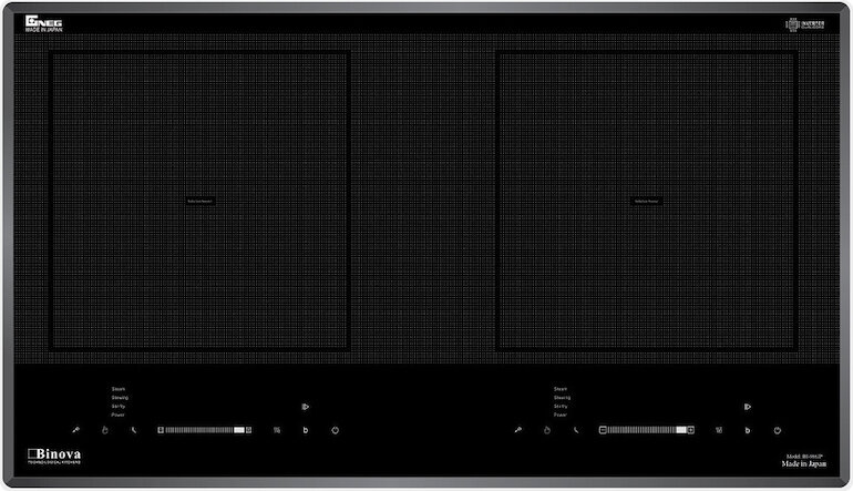 Thiết kế của bếp từ âm 2 vùng nấu Binova BI-966JP