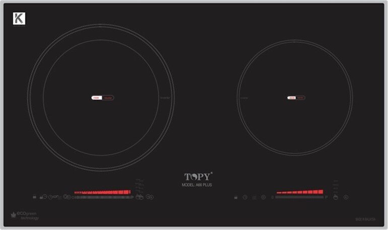 Bếp từ âm 2 vùng nấu Topy A66 Plus nhập khẩu chính hãng Malaysia
