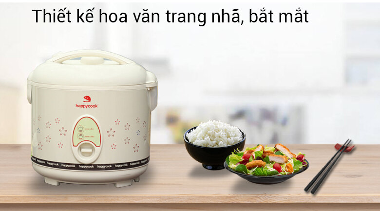 Nồi cơm điện Happycook 1.8 lít HC-180 Nâu nhạt Nồi cơm điện Happycook 1.8 lít HC-180 Nâu nhạt