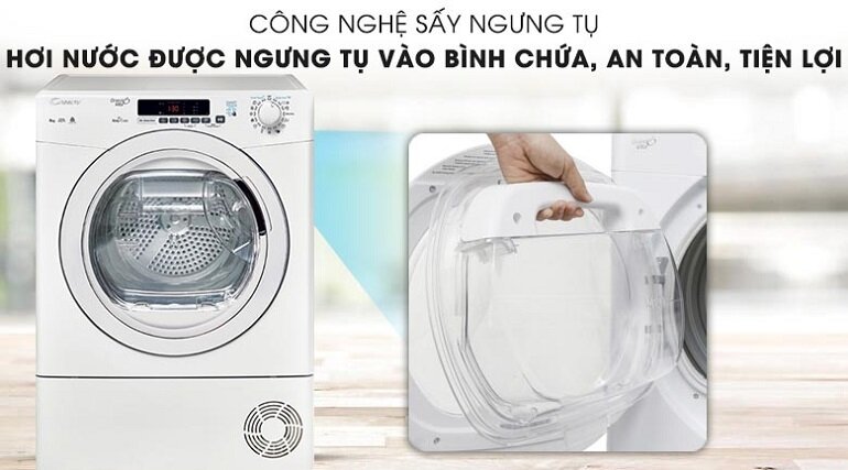 Máy sấy quần áo Candy GVS C8DE-S - 8Kg