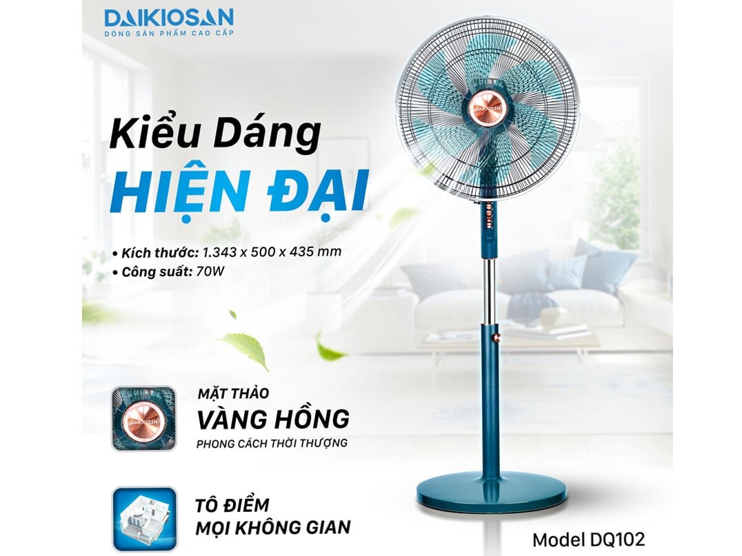 Quạt đứng lifestyle Daikiosan DQ102 Quạt đứng lifestyle Daikiosan DQ102
