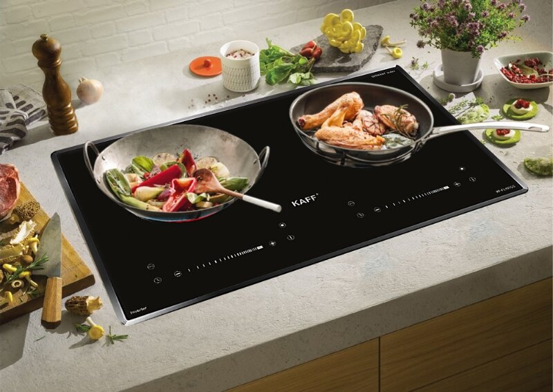 Bếp hồng ngoại âm 2 vùng nấu Kaff KF-101CC