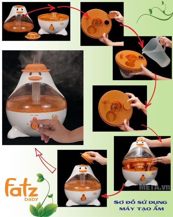 Máy tạo hơi ẩm công nghệ siêu âm Fatzbaby FB6126JX