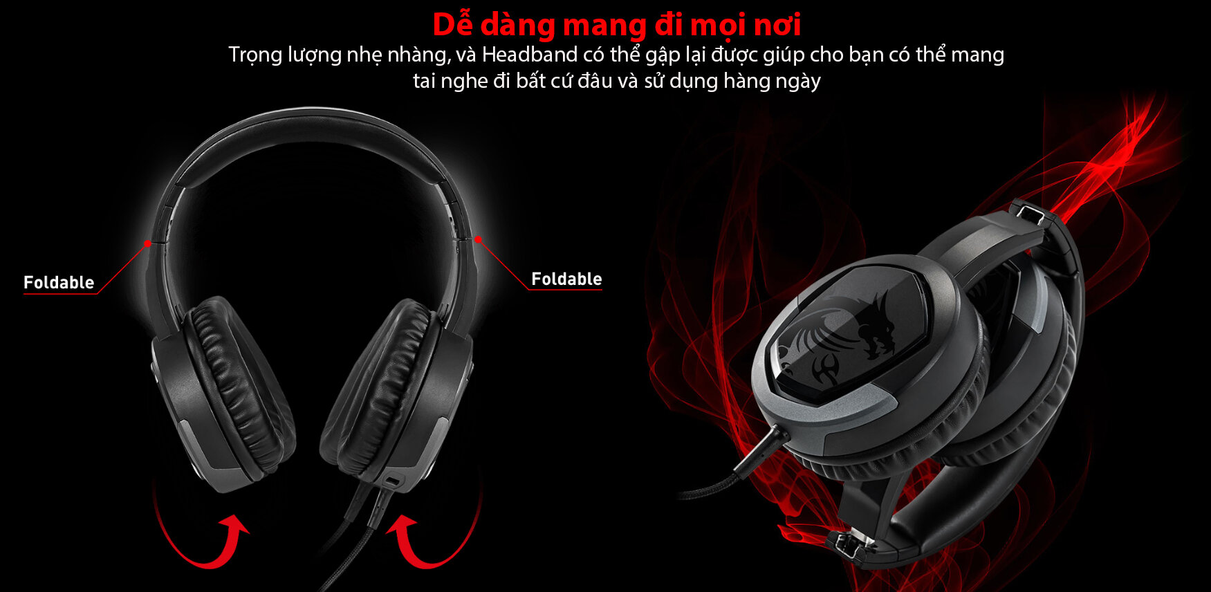 Tai nghe gaming có dây MSI Immerse GH30 V2 (màu đen) 2